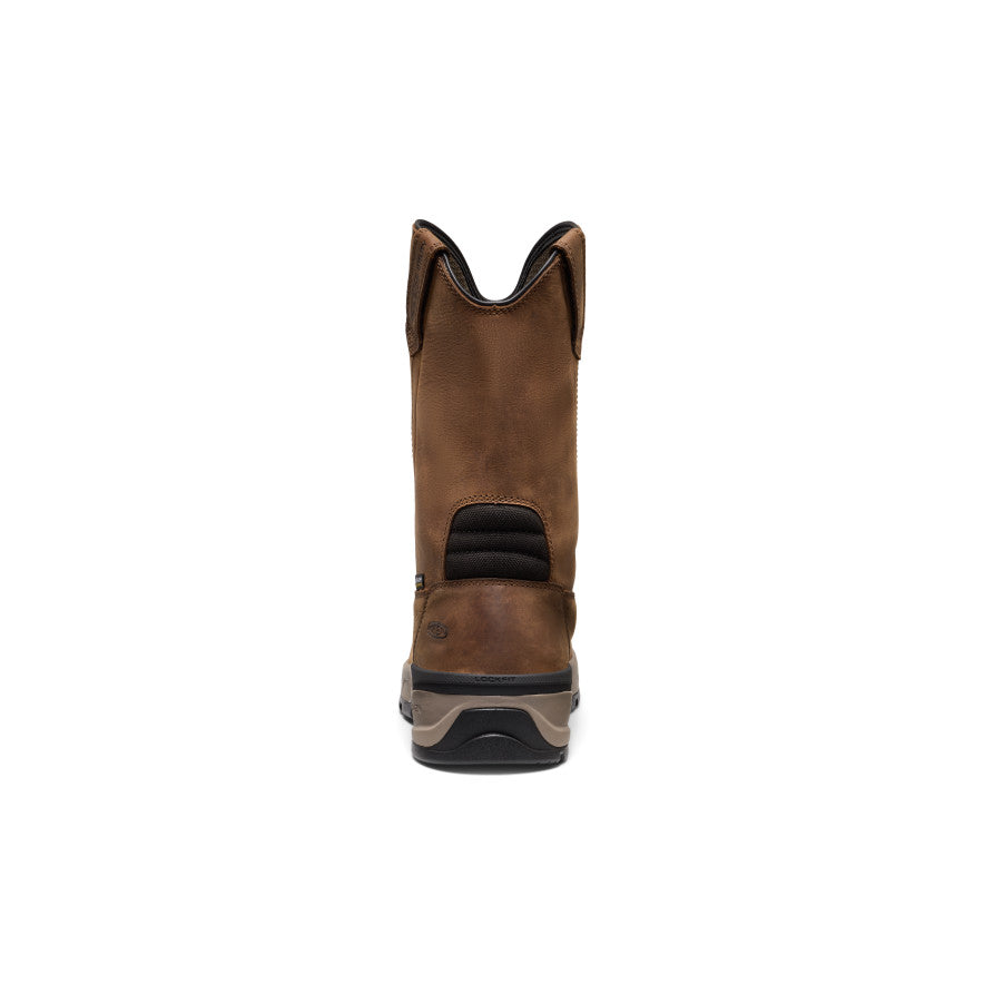 Men's Flatland Pull-On Waterproof Work Boot (Carbon Toe) - Bison/Black