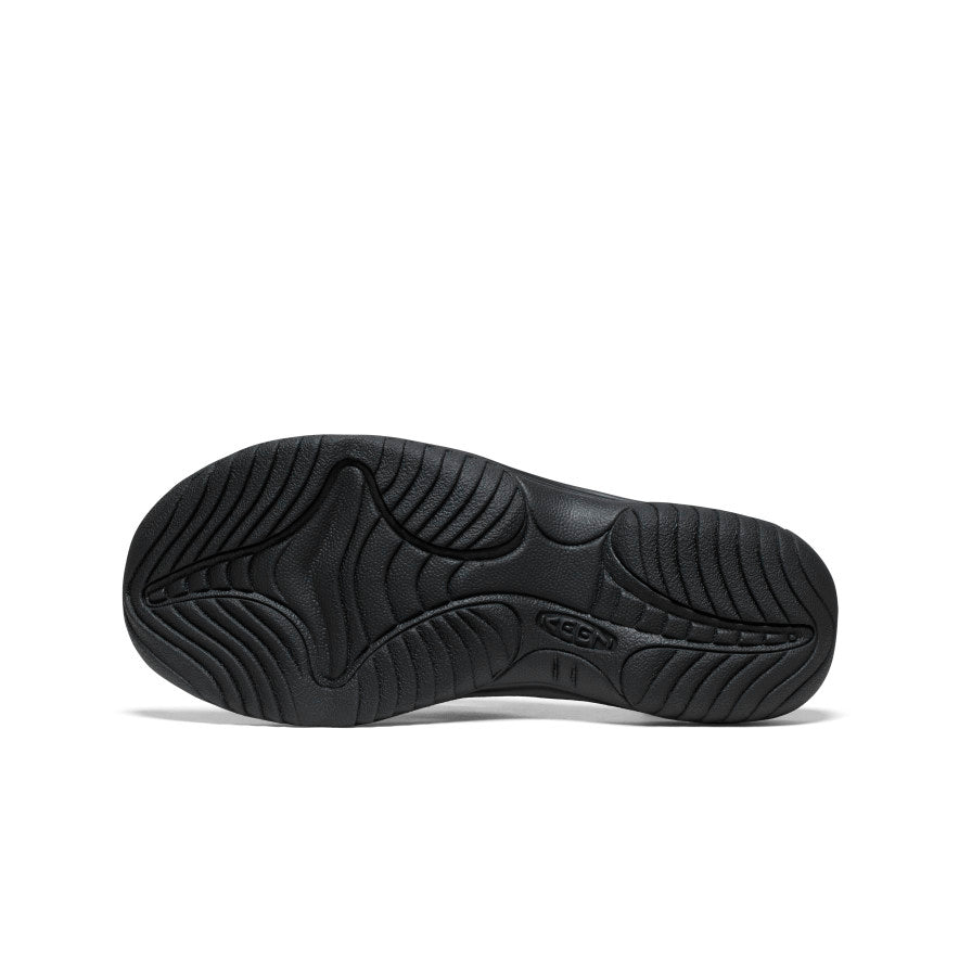 Men's Kona Leather Flip-Flop - Black/Steel Grey