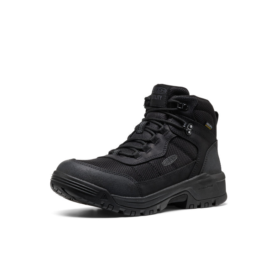 Men's Skokie Waterproof Work Boot (Soft Toe) - Black/Black