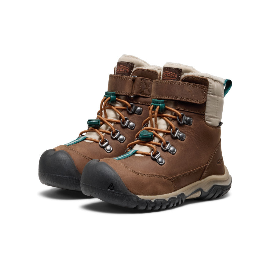 Little Kids' Kanibou Waterproof Winter Boot - Dark Earth/Roasted Pecan