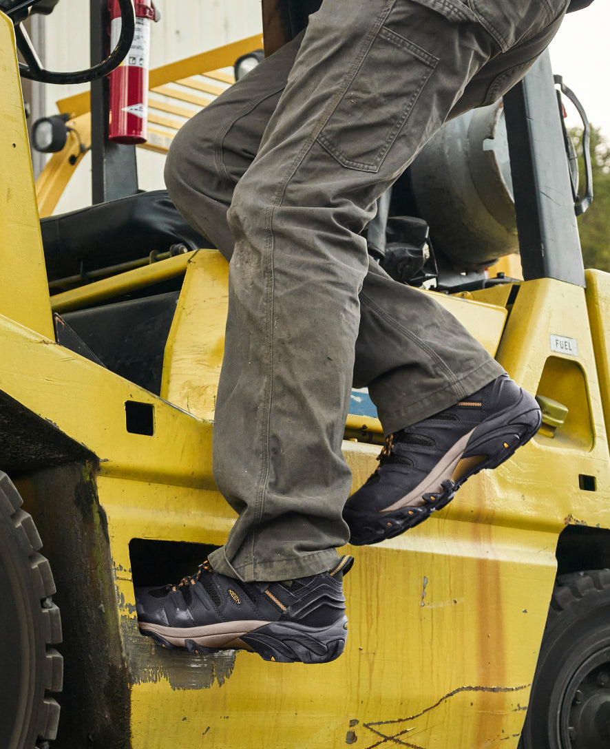 Men's Lansing Mid Waterproof (Steel Toe) - Raven/Tawny Olive