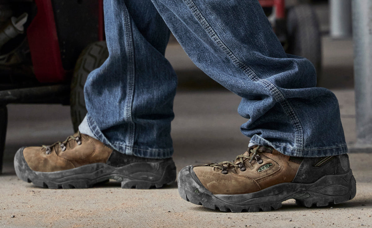 Men's Pittsburgh Energy 6" Waterproof Boot (Carbon Toe) - Cascade Brown/Greener Pastures
