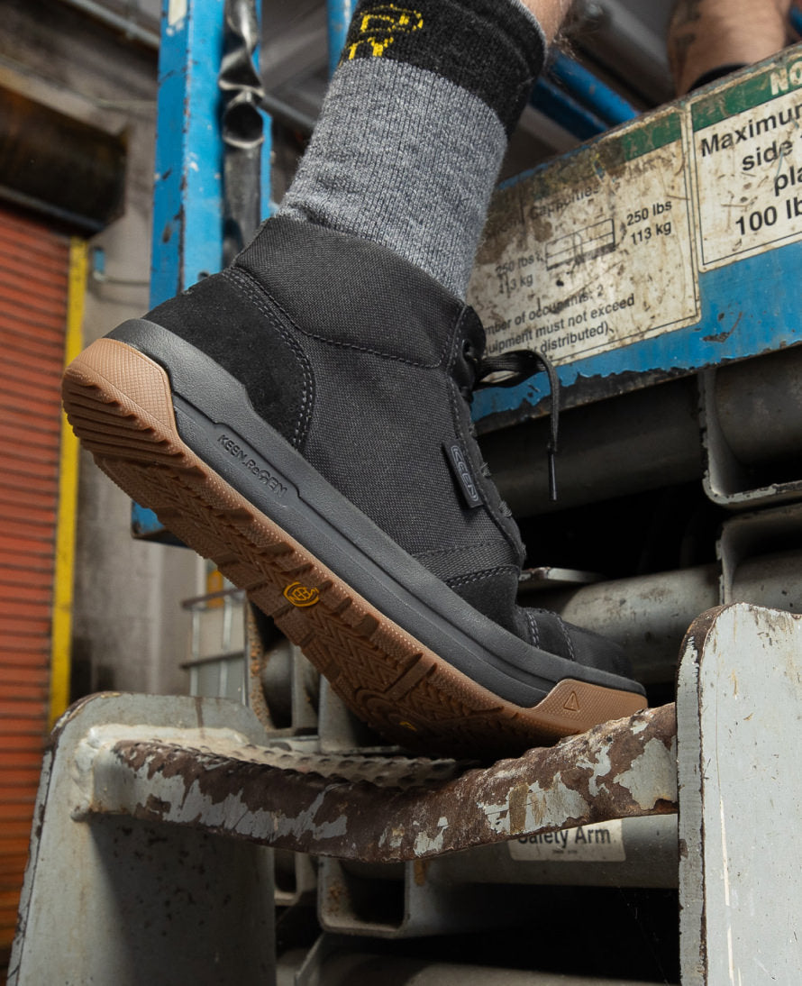 Men's Kenton Mid Work Shoe (Carbon Toe) - Black/Gum
