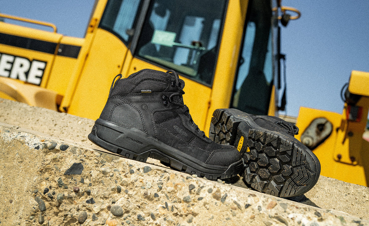 Men's Skokie Waterproof Work Boot (Soft Toe) - Black/Black
