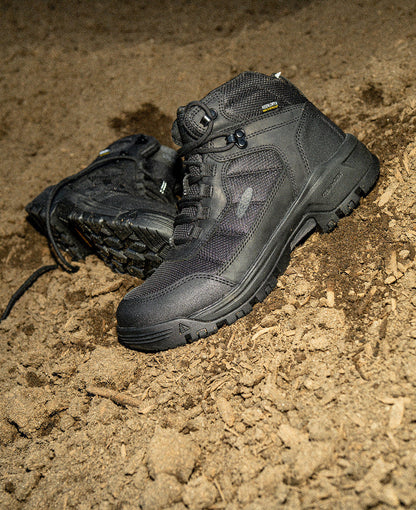 Men's Skokie Waterproof Work Boot (Soft Toe) - Black/Black