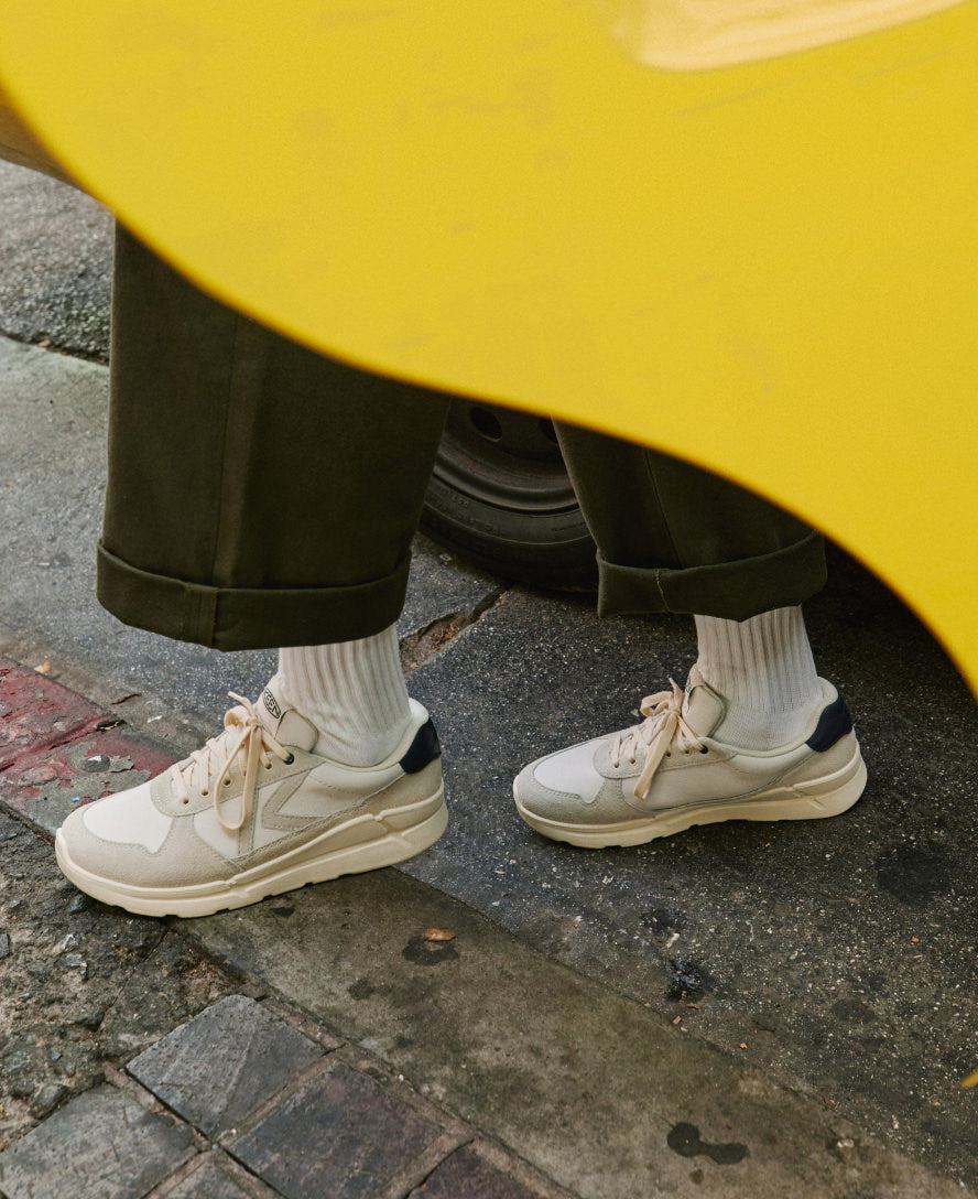 Men's KM2 Leather Jogger - Birch/Naval Academy