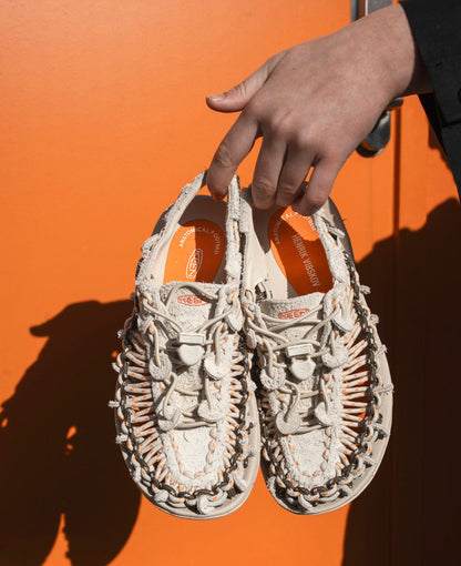 All Gender UNEEK Leather Henrik Vibskov Sneaker - Tangerine Cream