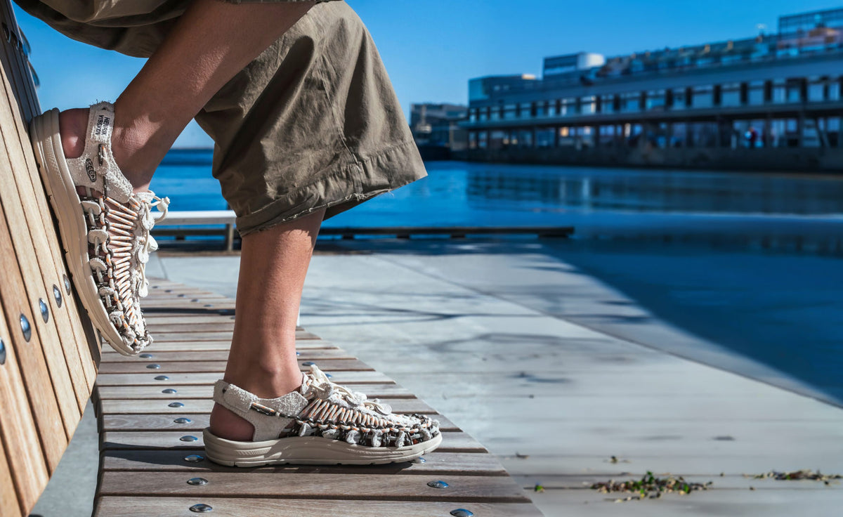 All Gender UNEEK Leather Henrik Vibskov Sneaker - Tangerine Cream