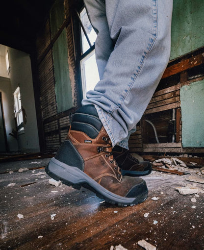 Men's Evanston 8" Waterproof Work Boot (Carbon Toe) - Bison/Black