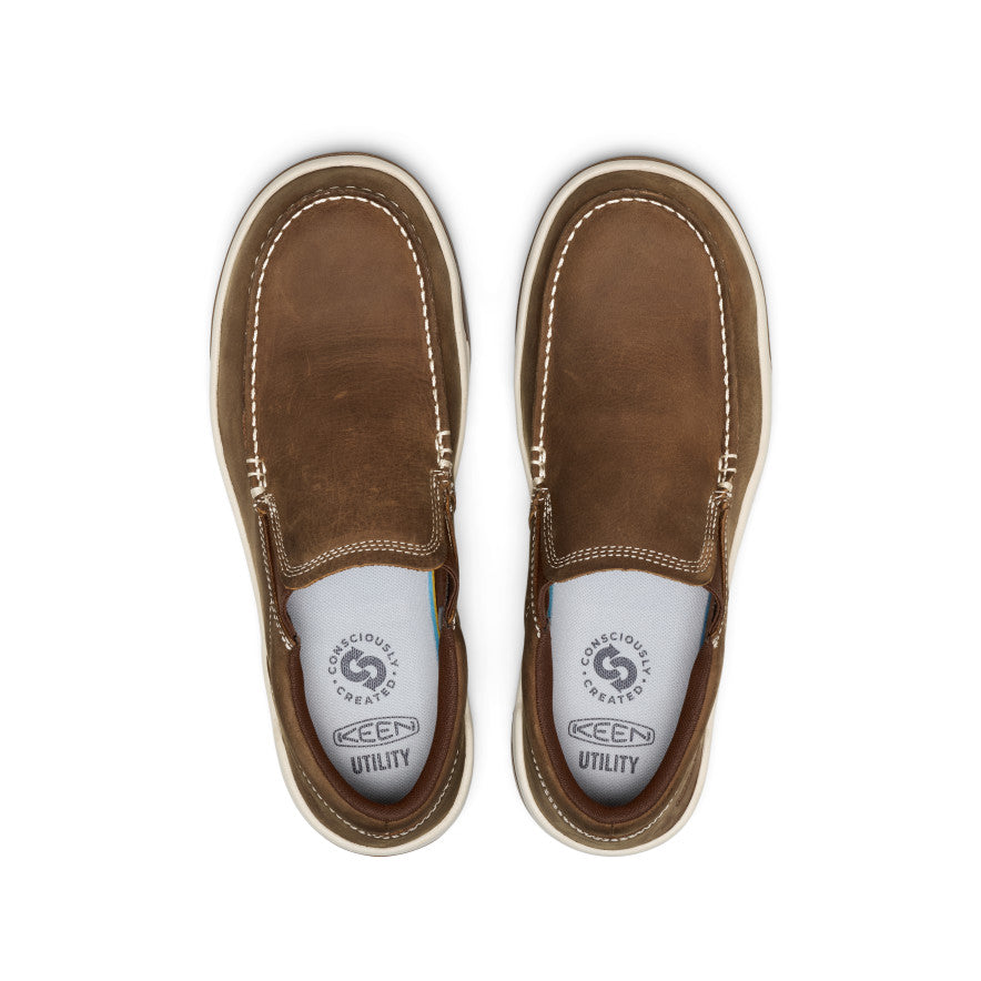 Men's Gibson Slip-On Work Shoe (Carbon Toe) - Belgian/Gum