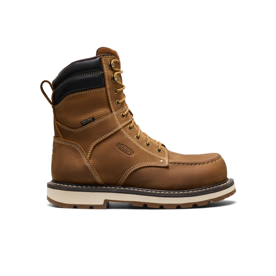 Men's Cincinnati 8" Waterproof 90° Heel Boot (Carbon Toe) - Belgian/Sandshell