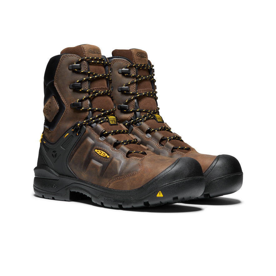 Men's Dover 8" Waterproof Boot (Carbon Toe) - Dark Earth/Black