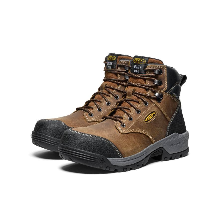 Men's Evanston 6" Insulated Waterproof Boot (Carbon Toe) - Bison/Black
