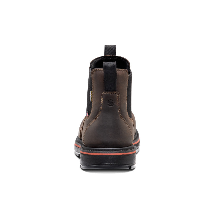 Men's Liberty Chelsea 90° Heel Waterproof Work Boot (Carbon Toe) - Coffee Bean/Black