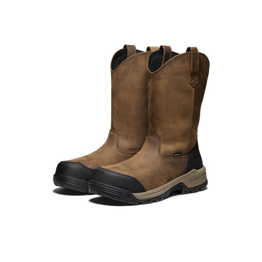 Men's Evanston Pull-On Waterproof Boot (Carbon Toe) - Bison/Black