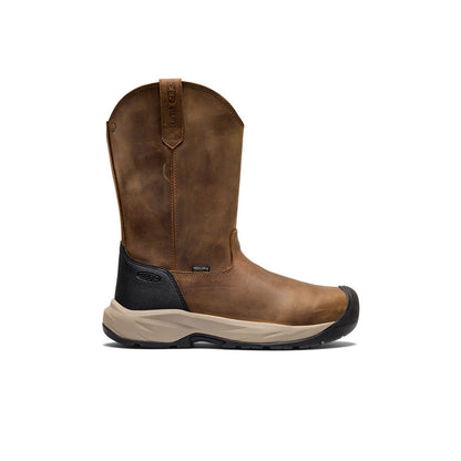 Men's Highframe Pull-On Waterproof Work Boot (Steel Toe) - Dark Earth/Black