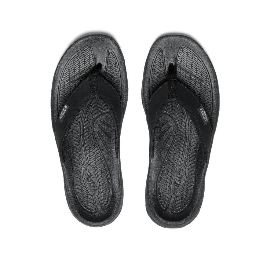 Women's Kona Leather Flip-Flop - Black/Vapor