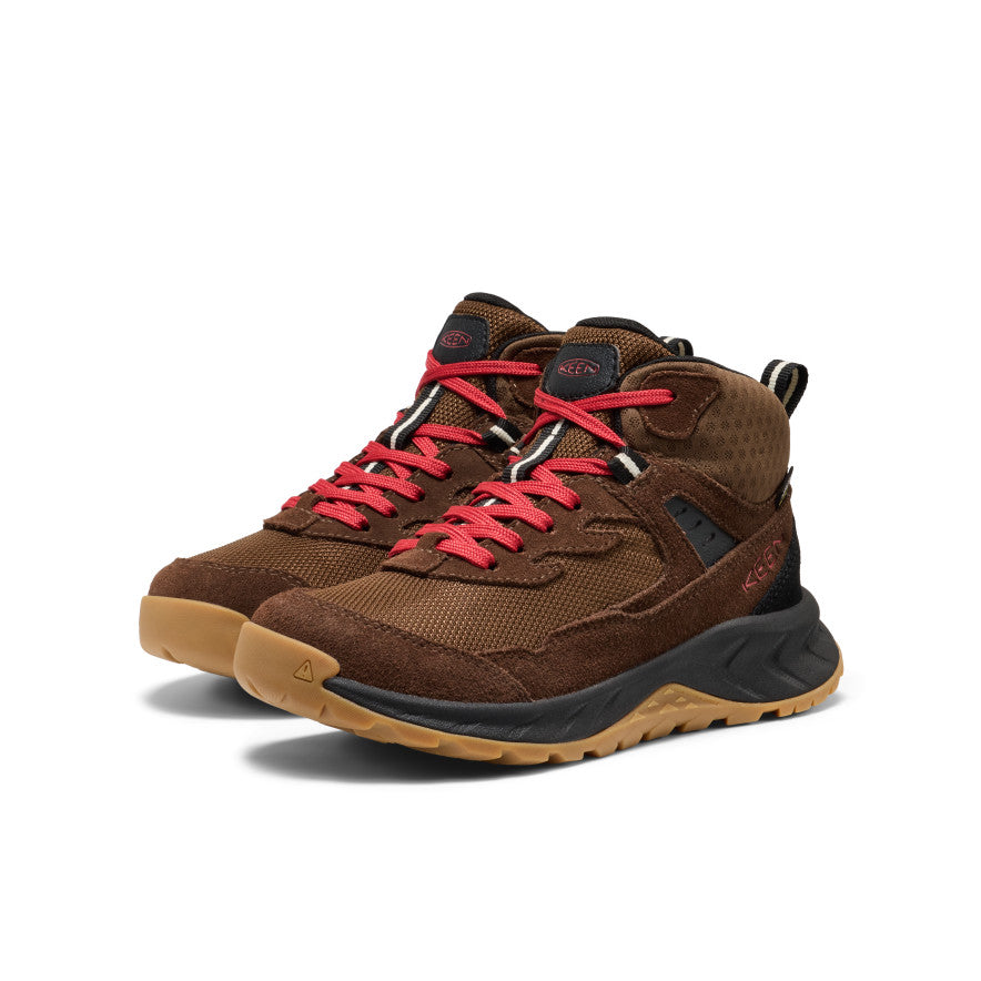 Big Kids' Hightrail Waterproof Hiking Boot - Dark Earth/Garnet