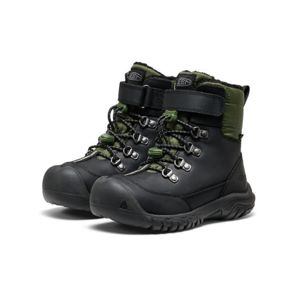 Little Kids' Kanibou Waterproof Winter Boot - Black/Bronze Green