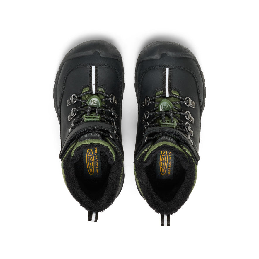 Little Kids' Kanibou Waterproof Winter Boot - Black/Bronze Green