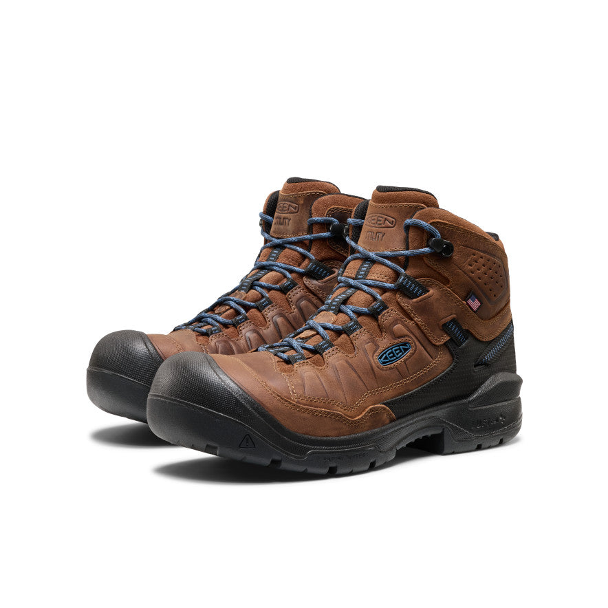 Men's Targhee IV Leather Waterproof Work Boot (Carbon Toe) - Bison/Black