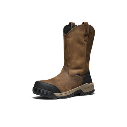 Men's Evanston Pull-On Waterproof Boot (Carbon Toe) - Bison/Black