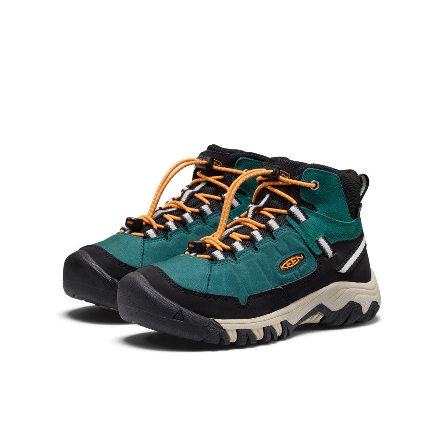 Big Kids' Targhee IV Waterproof Hiking Boot - Mediterranea/Flame Orange
