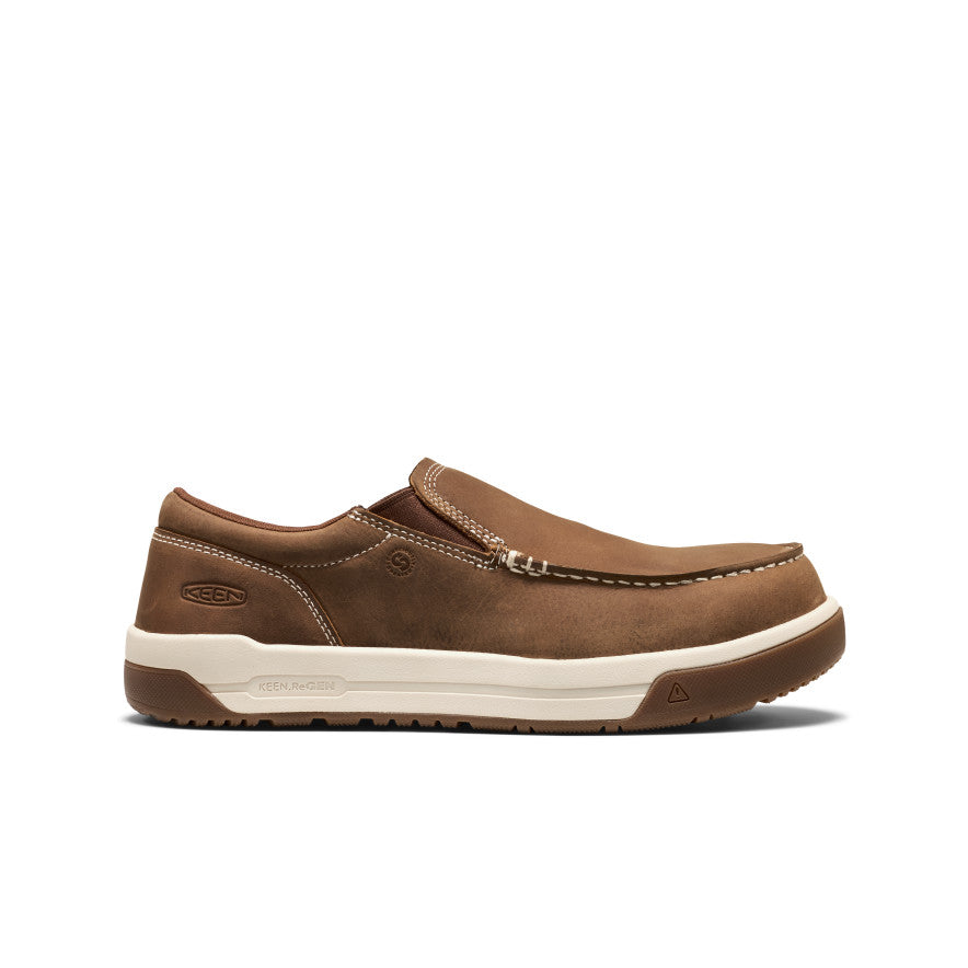 Men's Gibson Slip-On Work Shoe (Carbon Toe) - Belgian/Gum