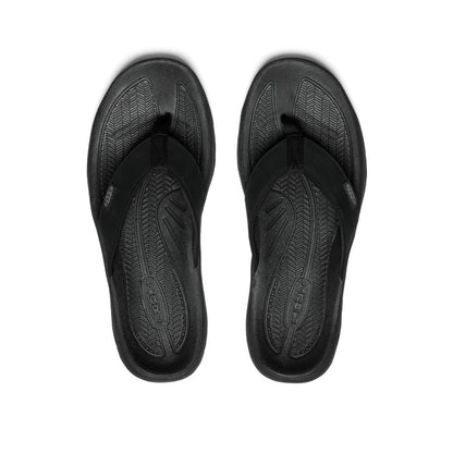 Men's Kona Leather Flip-Flop - Black/Steel Grey
