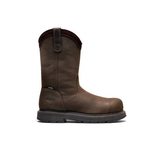 Men's Cincinnati Pull-On 90° Heel Waterproof Work Boot (Carbon Toe) - Chocolate Brown/Black