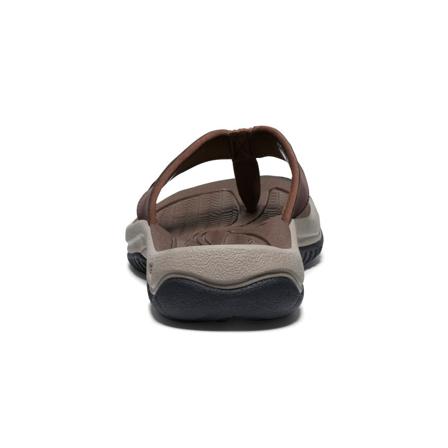 Men's Kona Leather Flip-Flop - Java/Dark Earth