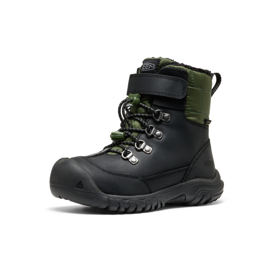 Little Kids' Kanibou Waterproof Winter Boot - Black/Bronze Green