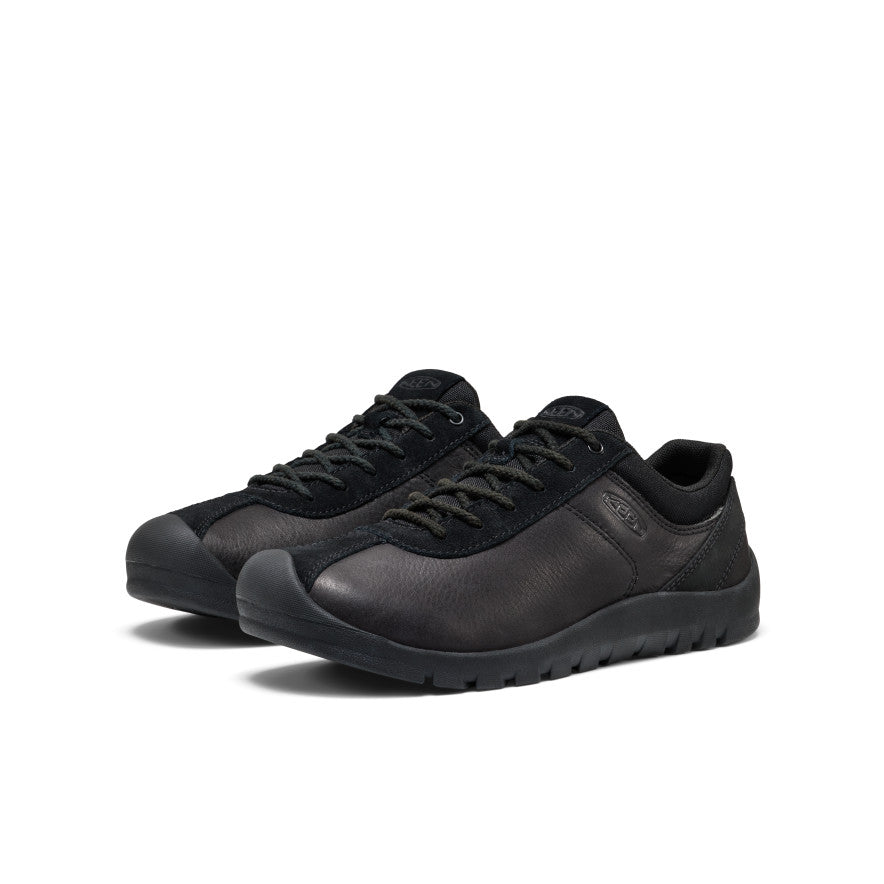 Women's Jasper Decon Leather Sneaker - Black/Black