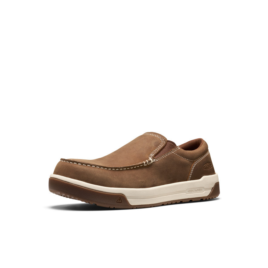 Men's Gibson Slip-On Work Shoe (Carbon Toe) - Belgian/Gum