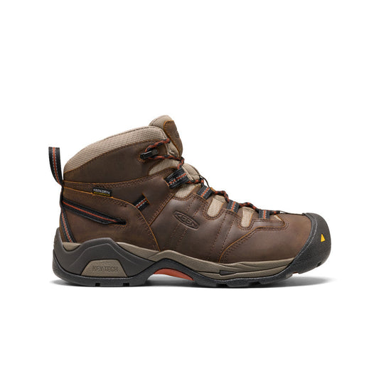 Men's Detroit XT Waterproof Boot (Soft Toe) - Black Olive/Leather Brown