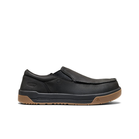 Men's Gibson Slip-On Work Shoe (Carbon Toe) - Black/Gum