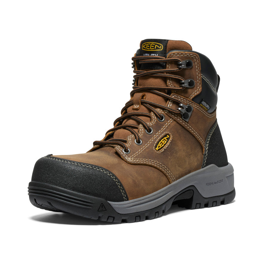 Women's Evanston 6" Waterproof Boot (Carbon Toe) - Bison/Black