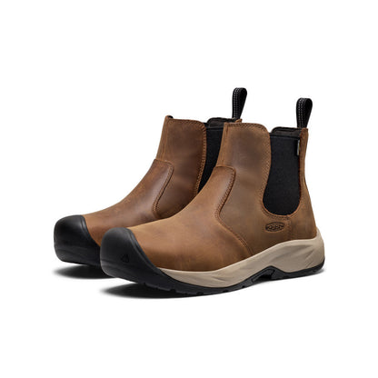 Men's Highframe Chelsea Waterproof Work Boot (Steel Toe) - Dark Earth/Black